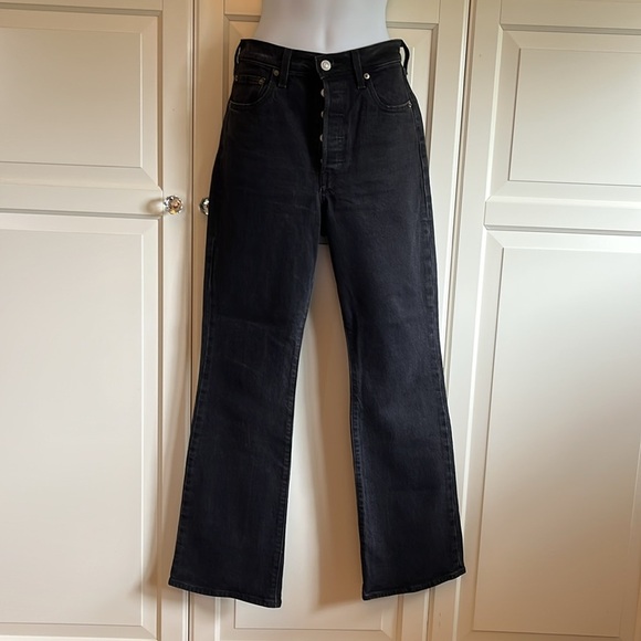 Levi's Premium Ribcage Bootcut Black Size 26 
Color Called Black Lake High Rise - Picture 15 of 16